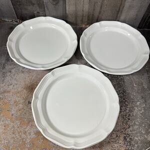 Set of (3) Mikasa FRENCH COUNTRYSIDE F9000 Dinner Plates 11" White